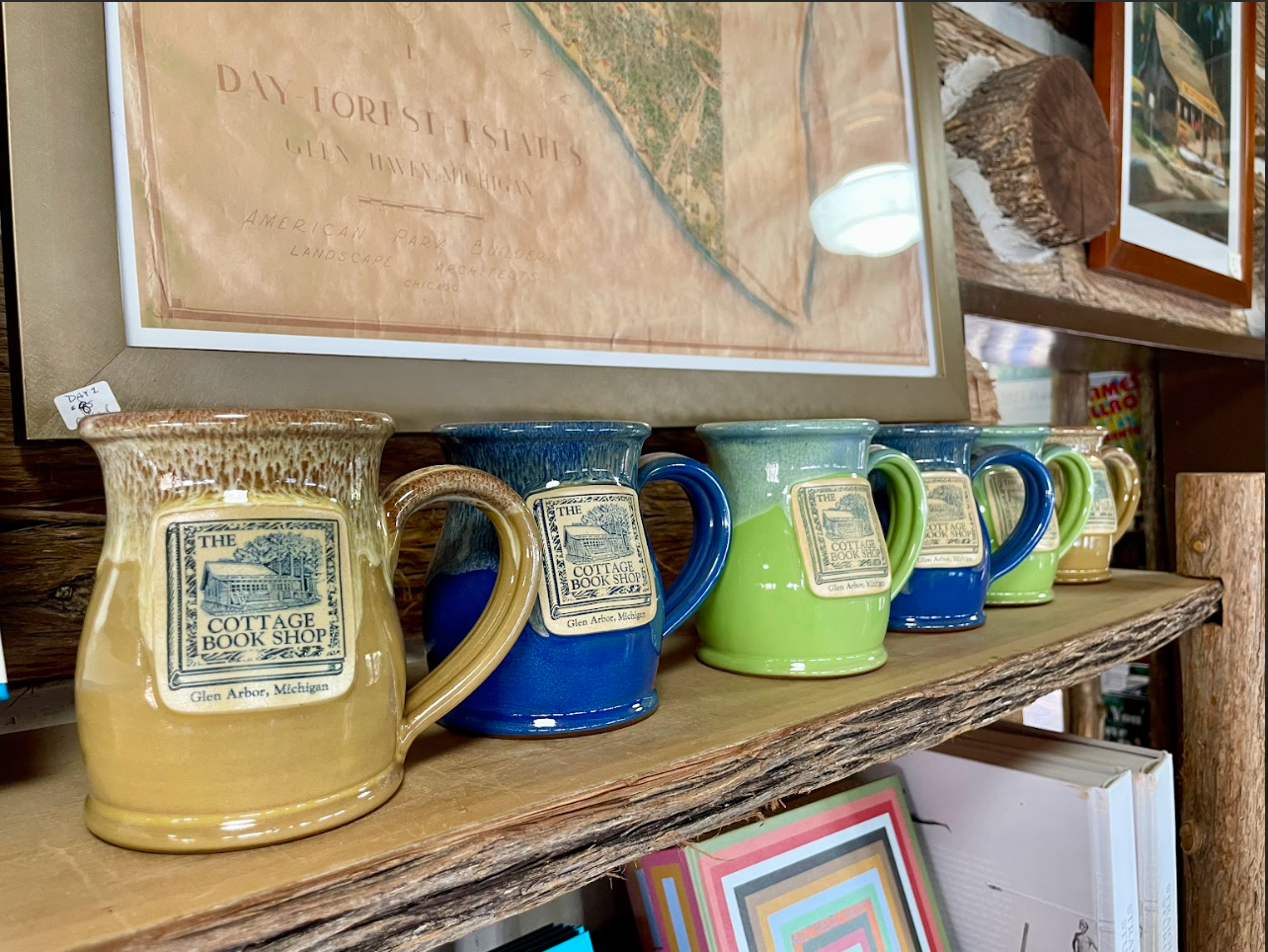 mugs at cottage book shop