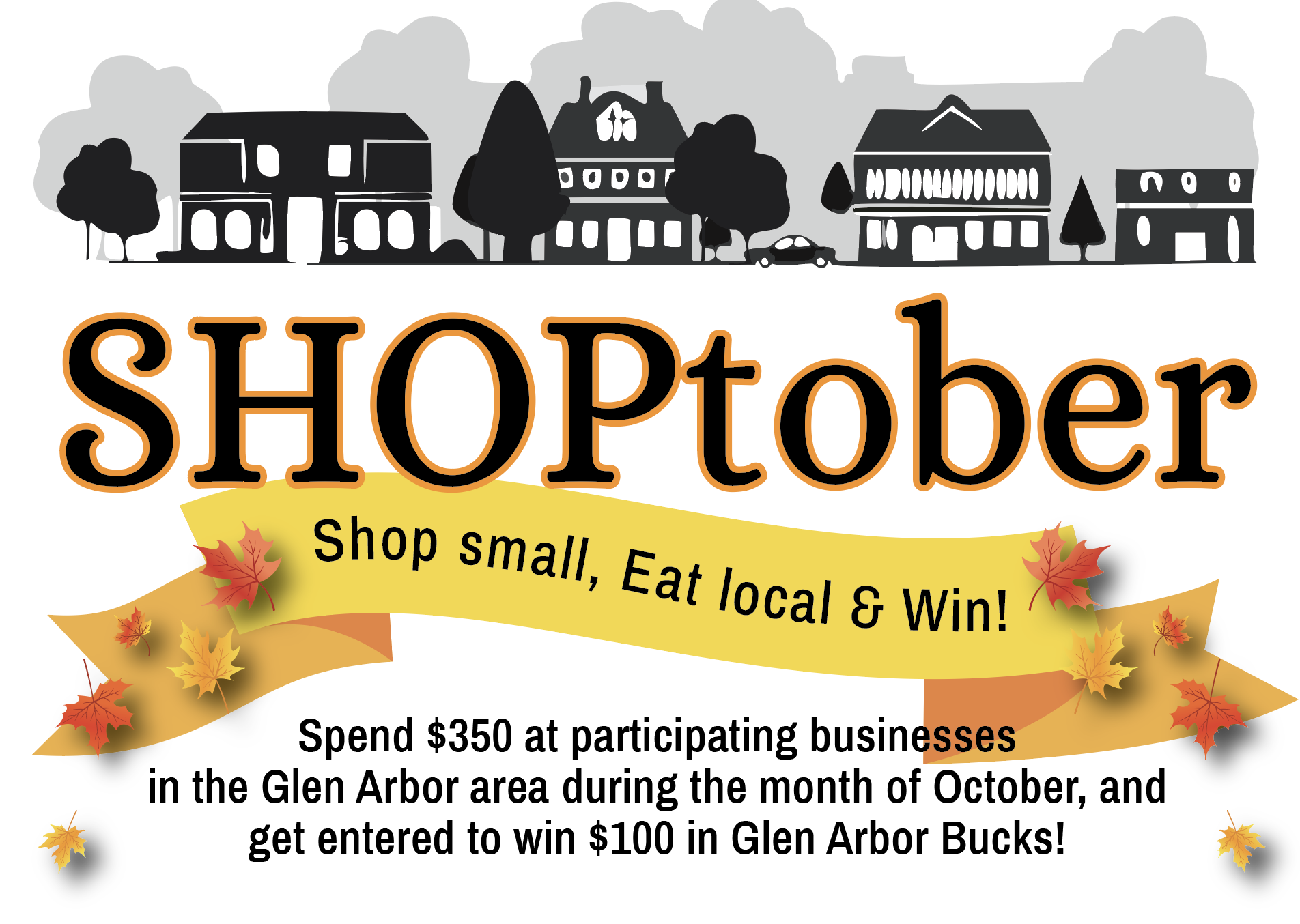 shoptober graphic 2024 glen arbor