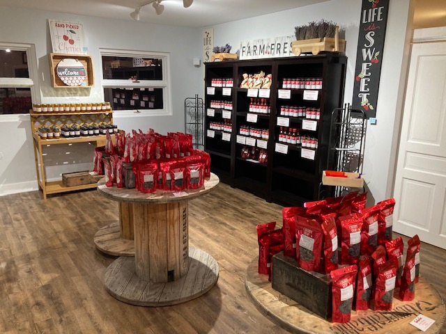 Harbor view lavender and cherry stop interior of store in Glen Arbor